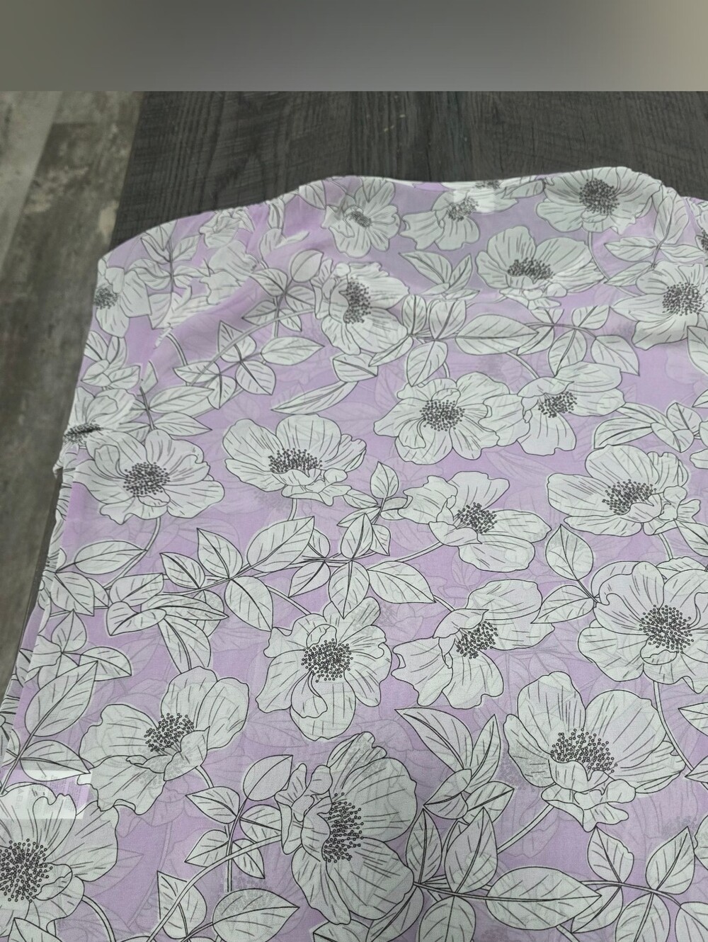 NWOT CAbi Lilac Floral Sheer Long-Sleeve Blouse (SZ:L) - Picture 6 of 7